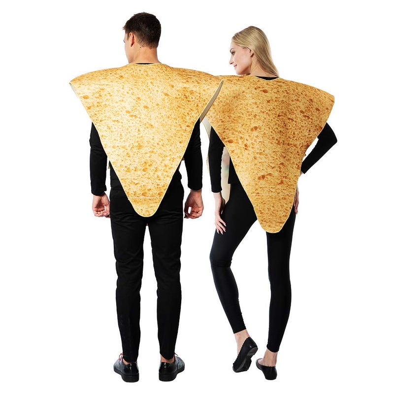 ReneeCho Couple Halloween Costume Adult Nacho Tortilla Chips Mens Womens Food Mascot Match Outfit Onesie - Image 2